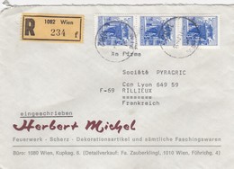 COVER AUSTRIA. 1971. REGISTERED HERBERT MICHEL WIEN TO FRANKREICH. 3S MeF - Autres & Non Classés