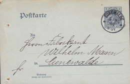 Germany Deutsches Reich Postal Stationery Ganzsache 2 Pf. Germania CUNEWALDE 1904 Locally Sent (2 Scans) - Cartes Postales