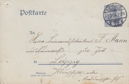 Germany Deutsches Reich Postal Stationery Ganzsache 2 Pf. Germania LEIPZIGE 1904 Locally Sent (2 Scans) - Cartes Postales