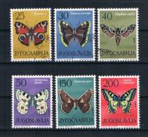 Jugoslawien 1964 Schmetterlinge Mi.Nr. 1069/74 Kpl. Satz Gest. - Used Stamps