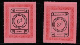 GREAT BRITAIN GB 1971 POSTAL STRIKE MAIL OSBOURNE EMERGENCY DELIVERY SERVICE SUTTON BELMONT PINK PRE-DECIMAL 3d & 6d NHM - Cinderella