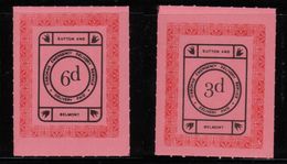 GREAT BRITAIN GB 1971 POSTAL STRIKE MAIL OSBOURNE EMERGENCY DELIVERY SERVICE SUTTON BELMONT PINK PRE-DECIMAL 3d & 6d NHM - Local Issues