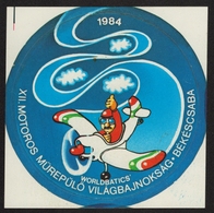 FAI World Aerobatic Championships  - Self Adhesive STICKER - Aerobatics - 1984 HUNGARY Békéscsaba - Airplane Pilot - Pegatinas