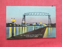 - Minnesota > Duluth Superior Harbor Night View Lift Bridge  Out Of Album  Paper Residue On Back   >>  Ref 3345 - Duluth