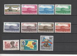République Démocratique Du Congo 11 Timbres Neufs*** 1963-70 - Neufs