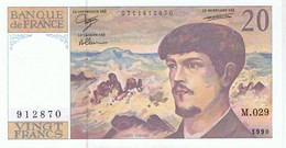 FRANCE - Billet De 20 Francs Debussy 1990 Alphabet M 029 Reference Fayet 66bis 1a Neuf - 20 F 1980-1997 ''Debussy''