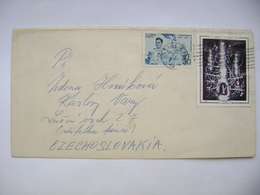 Cuba Letter 1960s Habana To Czechoslovakia, Stamp Dionisio San Roman 30 C., Coffee Machine, By Angel Acosta Leon 1 C. - Brieven En Documenten