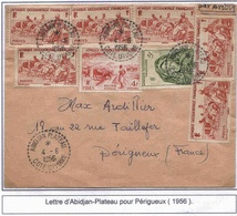 Cote D'Ivoire Ivory Coast Lettre Abidjan Plateau ( Distribution ) 4/6/56 Cover - Briefe U. Dokumente