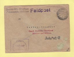 Boheme Et Moravie - Armee Allemande - Lettre En Franchise Pour L Arsenal De Wien - 1943 - Prague - Guerra Del 1939-45