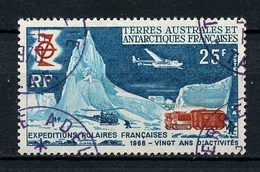 TAAF 1969 N° 31 Oblitéré Used Superbe C 23 € Avions Hélicoptère Expéditions Polaires Françaises Transports - Usados