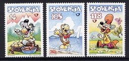 SLOVENIA 1998 Cartoon Characters MNH / **.  Michel 220-22 - Slowenien