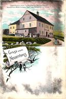 Germany, Neuenhaus, Gasthaus Zum Fichtelberg, Old Litho Postcard - Neuhausen (Erzgeb.)