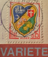 R1949/735 - 1960 - BLASON D'ALGER - N°1232 Sur CP - VARIETE ➤➤➤ Gros Décalage Des Couleurs Vers Le Nord Ouest - Neufs