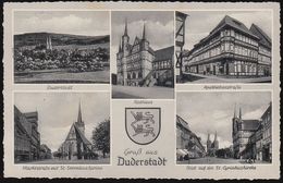 D-37115 Duderstadt - Alte Ortsansichten - Wappen - Marktstraße - Apothekenstraße ( Stamp 50er Jahre) - Duderstadt