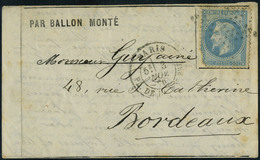 Lettre LE FERDINAND FLOCON, Paris 3 Nov. 70 Pour Bordeaux, Arrivée Le 6/11/70, Timbre Défectueux Sinon TB - Sonstige & Ohne Zuordnung