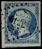 Oblitéré N° 10, 25c Bleu Piece De Luxe, Superbe - Autres & Non Classés