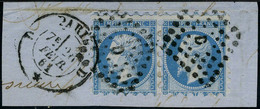 Fragment N° 22, 20c Bleu, Paire S/fragment, Piquage Susse, TB - Sonstige & Ohne Zuordnung