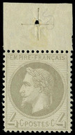 Neuf Avec Charnière N° 27B, 4c Gris Type II, Bdf, Croix De Repère, Très Bien Centré T.B. - Altri & Non Classificati