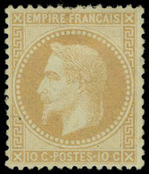 Neuf Avec Charnière N° 28B, 10c Bistre Type II, 1 Dent Courte Sinon T.B. - Autres & Non Classés