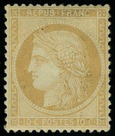 Neuf Avec Charnière N° 36a, 10c Bistre Brun T.B. Signé A Brun - Andere & Zonder Classificatie