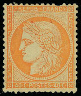 Neuf Avec Charnière N° 38, 40c Orange, Bon Centrage, Manque 1 Dent Sinon T.B. - Andere & Zonder Classificatie