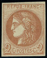 Neuf Avec Charnière N° 40B, 2c Brun-rouge, Type Bordeaux Report 2, TB, Signé J.F. Brun - Andere & Zonder Classificatie