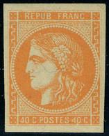 Neuf Avec Charnière N° 48, 40c Orange, TB, Signé Brun - Andere & Zonder Classificatie