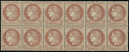 Neuf Sans Charnière N° 51, 2c Rouge Brun Bloc Horizontal De 10ex Dont 4 Neufs *, Cl, Très Bien Centré, Superbe - Sonstige & Ohne Zuordnung