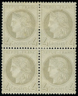 Neuf Avec Charnière N° 52, 4c Gris, Bloc De 4, Cl, Bon Centrage, T.B. - Altri & Non Classificati