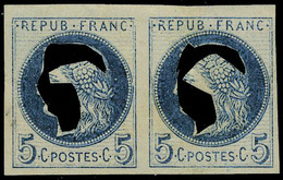 Neuf Sans Gomme N° 53, 5c Paire Coussinet D'impression En Bleu, T.B. - Sonstige & Ohne Zuordnung