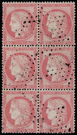 Oblitéré N° 57, 80c Rose, Bloc Vertical De 6ex, Obl. Légère, T.B. - Other & Unclassified