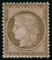 Neuf Avec Charnière N° 58, 10c Brun Sur Rose, Petits Chiffres, Très Bien Centré, T.B. Signé Dillemann - Andere & Zonder Classificatie