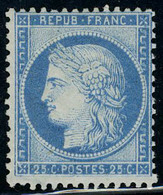 Neuf Avec Charnière N° 60A, 25c Bleu, TB, Signé Brun - Andere & Zonder Classificatie