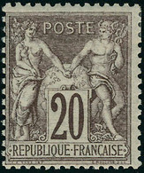 Neuf Avec Charnière N° 67. 20c Brun-lilas, Type I, Cl, T.B. - Other & Unclassified