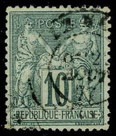 Oblitéré N° 76, 10c Vert Type II Bien Centré, T.B. - Sonstige & Ohne Zuordnung