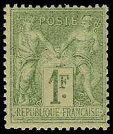 Neuf Sans Charnière N° 82, 1f Olive Clair (II), T.B. - Andere & Zonder Classificatie