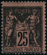 Neuf Avec Charnière N°91. 25c Noir Sur Rouge. T.B. - Sonstige & Ohne Zuordnung