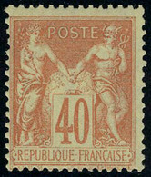 Neuf Sans Charnière N° 94, 40c Orange, Type II, TB, Signé - Sonstige & Ohne Zuordnung