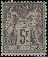 Neuf Avec Charnière N°95a. 5f Lilas-rose Sur Lilas-pâle. T.B. - Andere & Zonder Classificatie