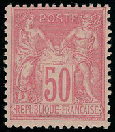 Neuf Sans Charnière N° 98, 50c Rose (II) T.B. - Autres & Non Classés