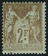 Neuf Avec Charnière N° 105, 2f Bistre Sur Azuré, T.B. - Other & Unclassified