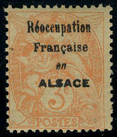 Neuf Sans Charnière N° 109, 3c Type Blanc Surchargé Réoccupation Française En Alsace, TB, Spink-Maury N° 2C - Andere & Zonder Classificatie