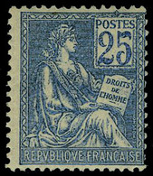 Neuf Sans Charnière N° 114, 25c Bleu Mouchon Type I T.B. - Andere & Zonder Classificatie