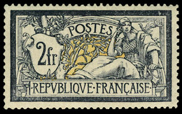 Neuf Avec Charnière N° 122, 2f Violet Et Jaune, Dents Légèrement Recreusées Sur 2 Côtés, Excellent Centrage, T.B. - Andere & Zonder Classificatie