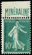 Neuf Avec Charnière N° 188A, 10c Minéraline, Bandelette Supérieure, Ch Sur Bandelette, T.B. - Other & Unclassified