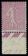 Neuf Sans Charnière N° 202a, 75c Lilas Rose, Semeuse Lignée, Type II, Bdf, Signé Calves + Certificat Cérès - Andere & Zonder Classificatie