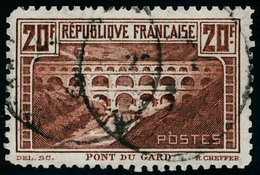 Oblitéré N° 262B, 20f Pont Du Gard, Dentelé 11, T.B. - Other & Unclassified
