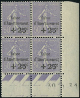Neuf Sans Charnière N° 275/77, 5ème Série Cisse Amortissement, Blocs De 4 Coin Daté, Superbe - Other & Unclassified