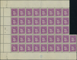 Neuf Sans Charnière N° 52, 15c En Bloc De 42 Ex. Avec Coin Daté + N° 84 X 50 Ex. + N° 86 X 20 Ex., Tous Morceaux De Feui - Otros & Sin Clasificación