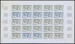 Neuf Sans Charnière N° 292/3, Europa 1981, Feuille Complète De 25ex, Essai De Couleur, ND, T.B. - Sonstige & Ohne Zuordnung